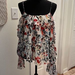 Parker cold shoulder floral blouse